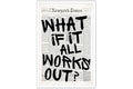 Drimiler Retro Black And White Newspaper Poster What If It All Works Out Canvas Wall Art Positive Affirming Quote Minimalist