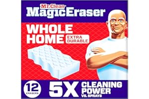 Mr. Clean Magic Eraser Sponge, All Purpose Cleaner, Cleaning Scrubber, Wall, Sneaker, Kitchen, Bathroom, Shower Cleaning Supp
