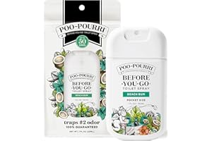 Poo-Pourri Before-You-Go Pocket Toilet Spray, Travel Essentials, Beach Bum, 1 Fl Oz, Up to 50 Uses, On-The-Go Bathroom Odor D