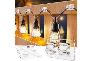 30 PCS Hooks for Outdoor String Lights, Heavy Duty Christmas Light Clips, Clear Adhesive Hooks for Hanging Rope Lights Outdoo