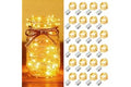 24 Pack Fairy Lights Battery Operated [3 Modes] 7ft 20 LED Mini Twinkle String Lights Waterproof Silver Wire Firefly Starry L