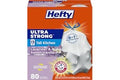 Hefty Ultra Strong 13 Gallon Trash Bags, Tall Kitchen, Drawstring Closure, Odor Control, White, Lavender, Sweet Vanilla, 80 C