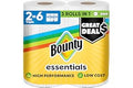 Bounty Essentials Select-A-Size Paper Towels, White, 2 Triple Rolls = 6 Regular Rolls (Packaging May Vary)