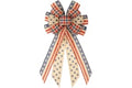 Kutyndrix Buffalo Plaid Patriotic Bow for Wreaths Front Door, Large 21" Red White Blue Layered Burlap Wired Bow Farmhouse 4th