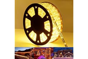 50ft 360 LED Rope Lights Outdoor, Connectable and Flexible Tube Lights with 8 Modes, Waterproof Indoor Outdoor LED Rope Light