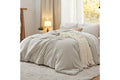 Bedsure King Comforter Set, Beige Soft Prewashed Bedding for All Seasons, 3 Pieces GentleSoft Bed Set, 1 Lightweight Comfort