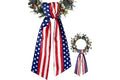 Kutyndrix Patriotic Wreath Sash 2 Pack for Front Door, 55 x 5 Inch American Flag Stars and Stripes Ribbon, 4th of July Memori