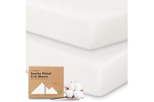 KeaBabies 2-Pack Organic Cotton Crib Sheets for Boys, Girls - 52x28 Fitted Crib Mattress Sheet Neutral, Breathable Cover for