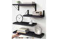 BAYKA Wall Mounted Floating Bathroom Shelves, Wood Wall Shelf for Bathroom Essentials & Decor, Space-Saving Display & Organiz