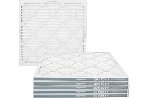 Basics 20x20x1 Air Filter 6-Pack, MERV 11 AC Furnace Filters, Dust, Pet, Allergy Control, Electrostatic (Actual Size:
