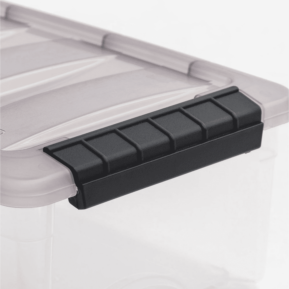 5.8 Qt. Plastic Stackable Storage Bins with Lids, 12-Pack - Image 4
