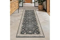 Black Boho Washable 2x6 Runner Rugs for Hallway Kitchen Bedroom Beside Laundry Room Bathroom Rug, Pet & Kids Friendly, Non Sl