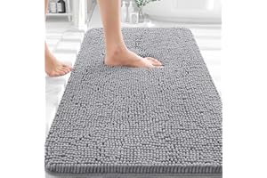 OLANLY Bathroom Rugs 30x20, Extra Soft Absorbent Chenille Bath Rugs, Rubber Backing Quick Dry, Machine Washable Bath Mats for - 4
