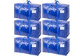 TICONN 6 Pack Extra Large Moving Bags Heavy Duty with Zippers & Carrying Handles, Durable Storage Bags Moving Boxes for Close