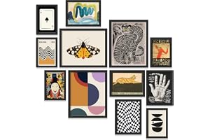 97 Decor Vintage Eclectic Wall Art Collage - Abstract Modern Art Prints For Wall Decor, Cool Funky Pictures Maximalist Painti