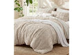Bedsure Tufted Boho Comforter Set Queen Size - Beige Boho Bed Set, GentleSoft 3 Pieces Farmhouse-Style Embroidery Bedding, G