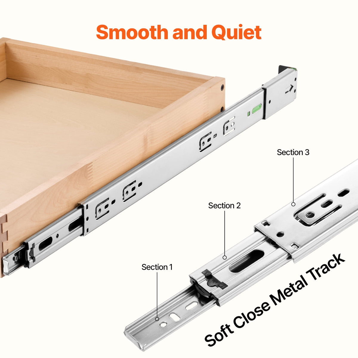 Organizer, x Sliding Drawer, Soft-Close Wooden Shelf, Durable Slide-Out Storage Solution, Base Organizer for Kitchen,... - Image 3