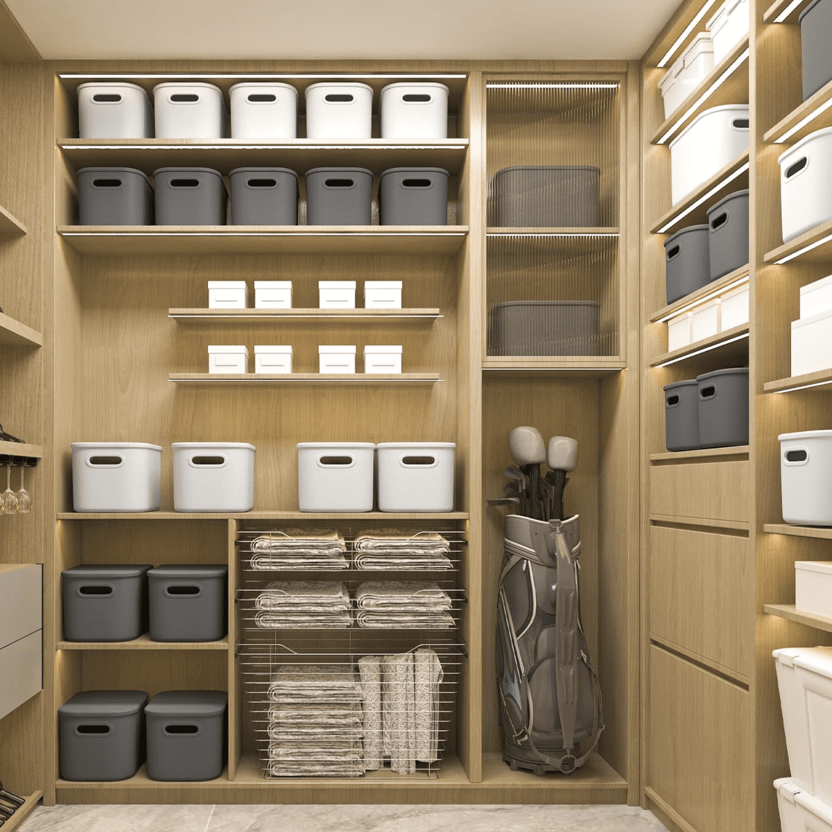 with Lids Stackable Container for Organizing, Boxes with Handle for Shelves, for Craft, Snacks - Image 2