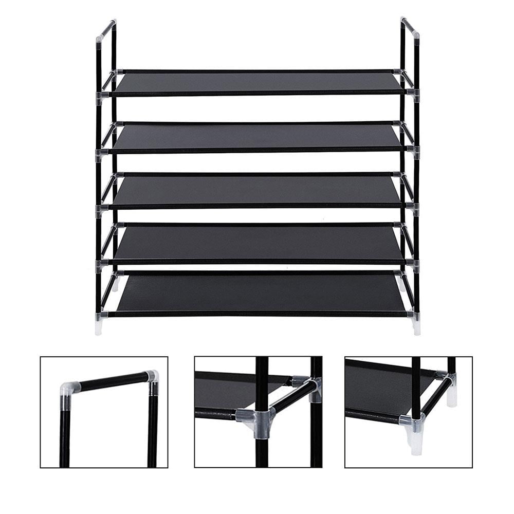 5 Shoe Storage Rack Tower Cabinet Organizer, 25 Pairs, for Entryway, Hallway and Closet Space Saving Storage and Orga...