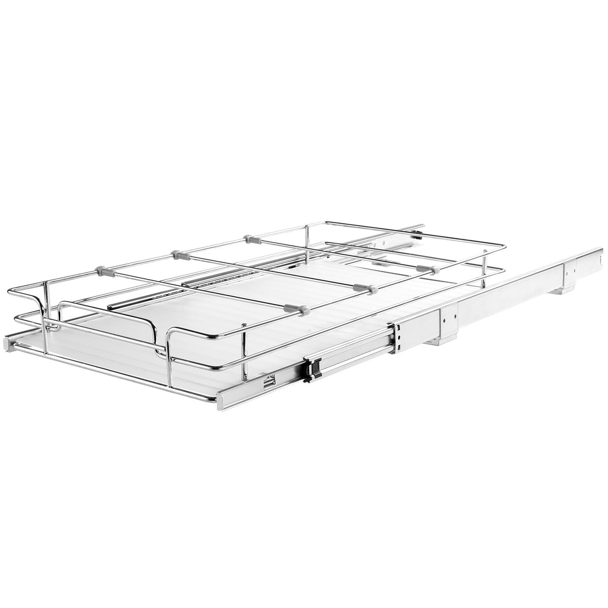 12.5"Wx21"Dx3.5"H Cabinet Organizer, Durable Slide-Out Pantry Shelves, Steel Sliding Drawer Storage for Home Use, Fit...