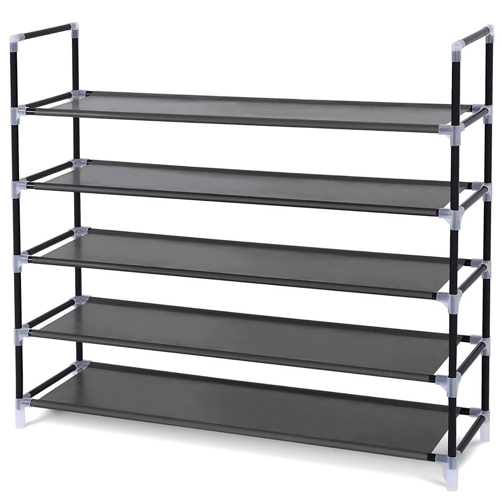 5 Shoe Storage Rack Tower Cabinet Organizer, 25 Pairs, for Entryway, Hallway and Closet Space Saving Storage and Orga... - Image 2