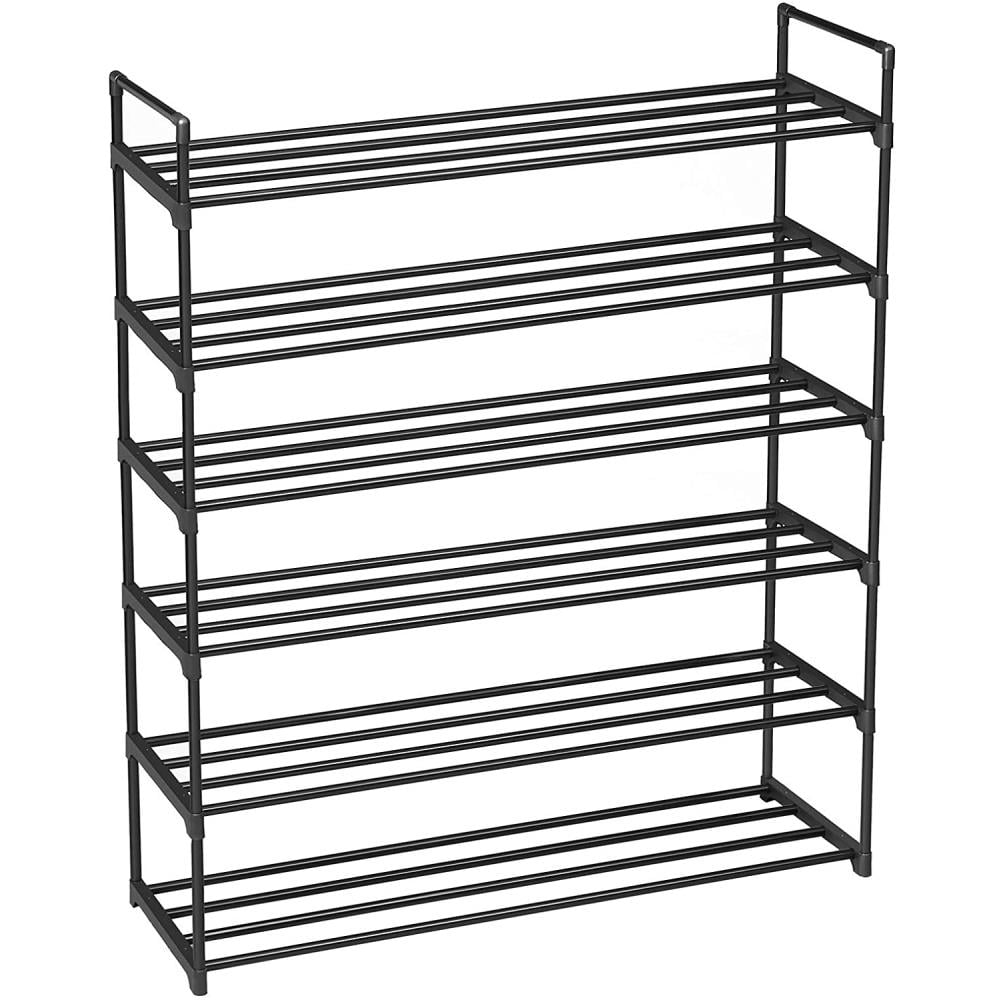 6-Tier Metal Sturdy Shoe Rack Shelf Shoe Tower Stand 30- Pairs Shoe Storage Cabinet Organizer for Closet Entryway Bed... - Image 2