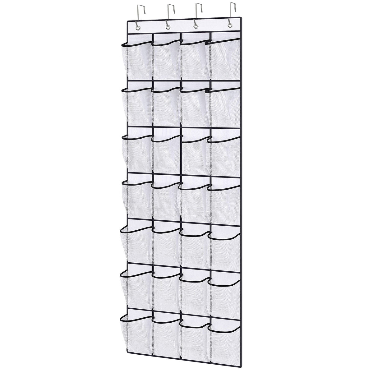 the Door Shoe Organizer, 28 Large Pockets Hanging Shoe Organizer, White