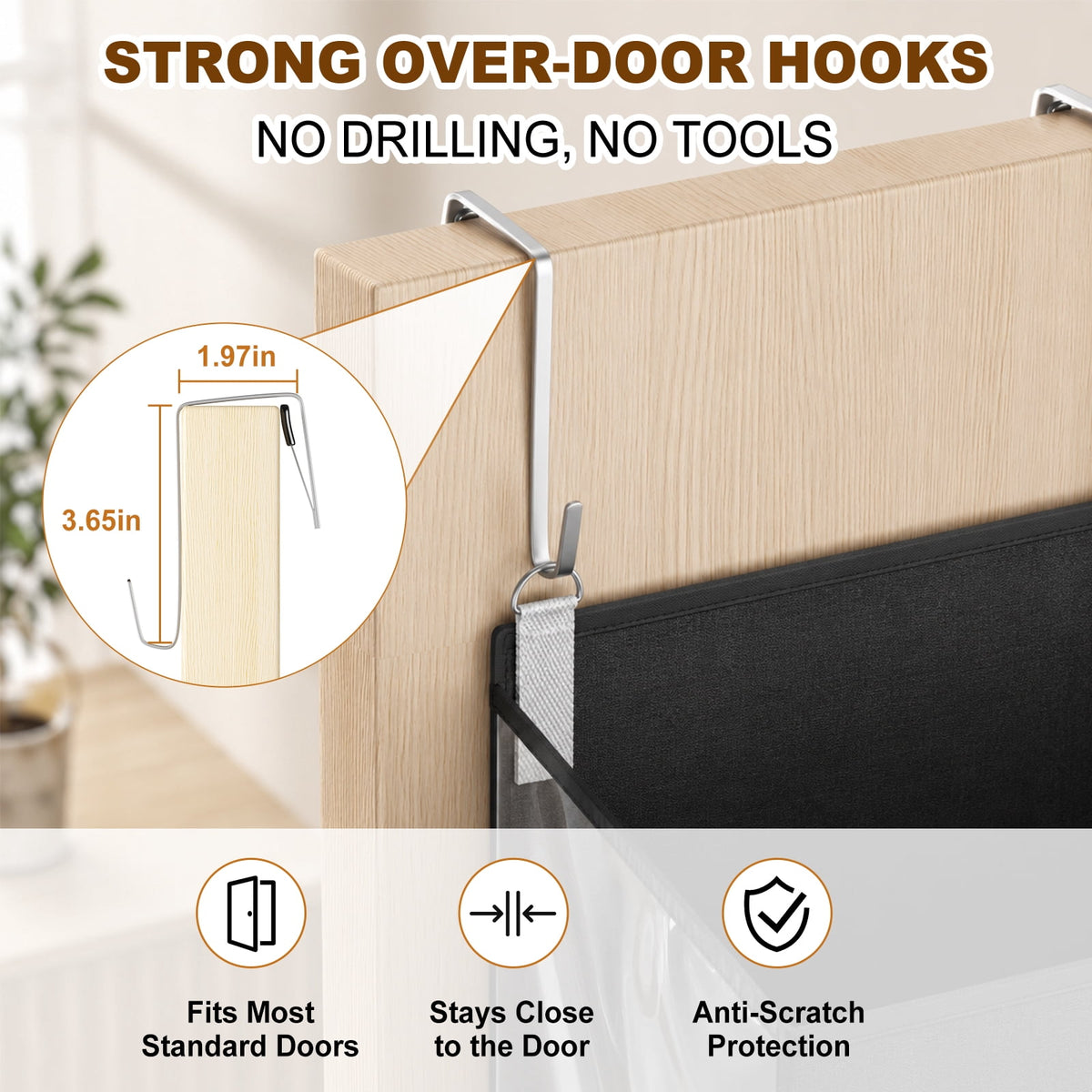 the Door Shoe Organizer: 20-30 Pair the Door Storage with 6.3 in Deep Pockets - Shoe Rack for Door in Closet Bedroom ... - Image 5