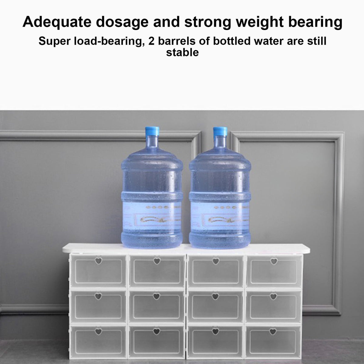 Foldable Shoe Storage, Space-Saving Stackable Shoe Organizer, Clear Shoe Boxes for Closet, Shelf, Entryway & Dorm Roo... - Image 6