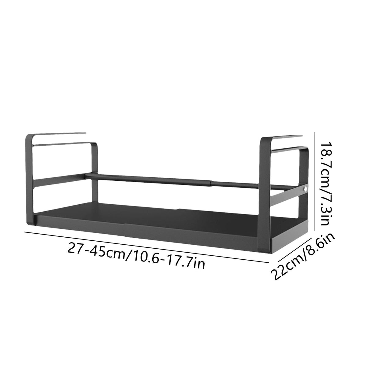 Adjustable Under Shelf Basket Telescopic Kitchen Cabinet Organizer, Expandable Metal Storage Rack for Pantry & Bathro... - Image 3