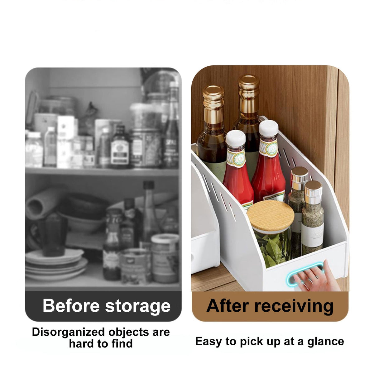 under $5 Pull Out Cabinet Organizer, Slide Out Drawer Storage Shelves for Kitchen Cupboard Cabinet, Pull Out Organise... - Image 6