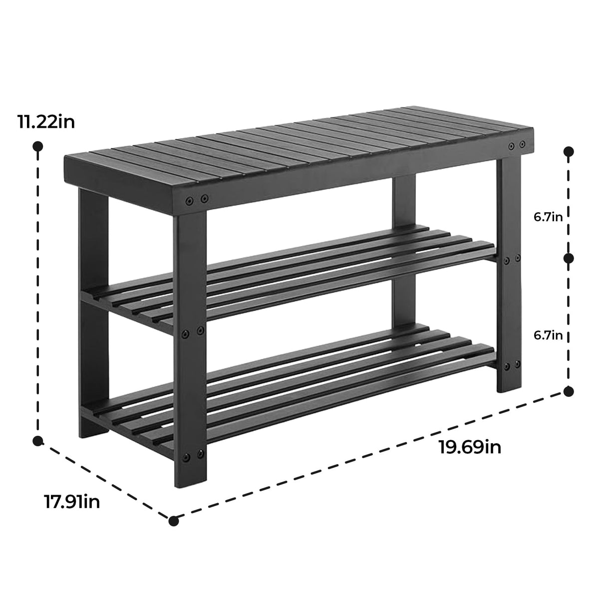 3 Shoe Rack Bench, Shoe Storage Organizer, Entryway Bench, Perfect for Shoe Cubby, Bathroom Bench, Entryway Organizer... - Image 2