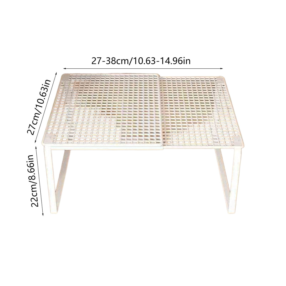 Shelf Stackable Organizer Rack, Space Saving Solution for Kitchen Pantry Bathroom Closet and Office - Image 3