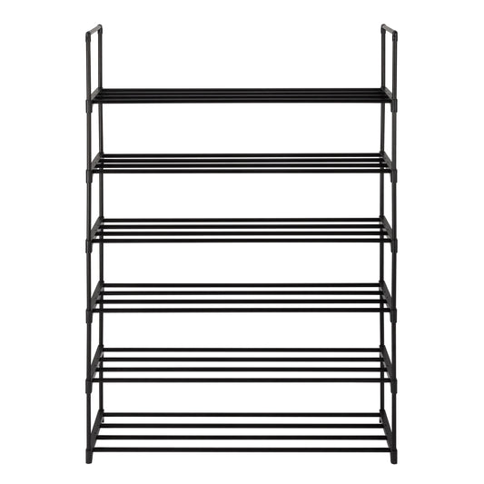 6-Tier Metal Sturdy Shoe Rack Shelf Shoe Tower Stand 30- Pairs Shoe Storage Cabinet Organizer for Closet Entryway Bed...