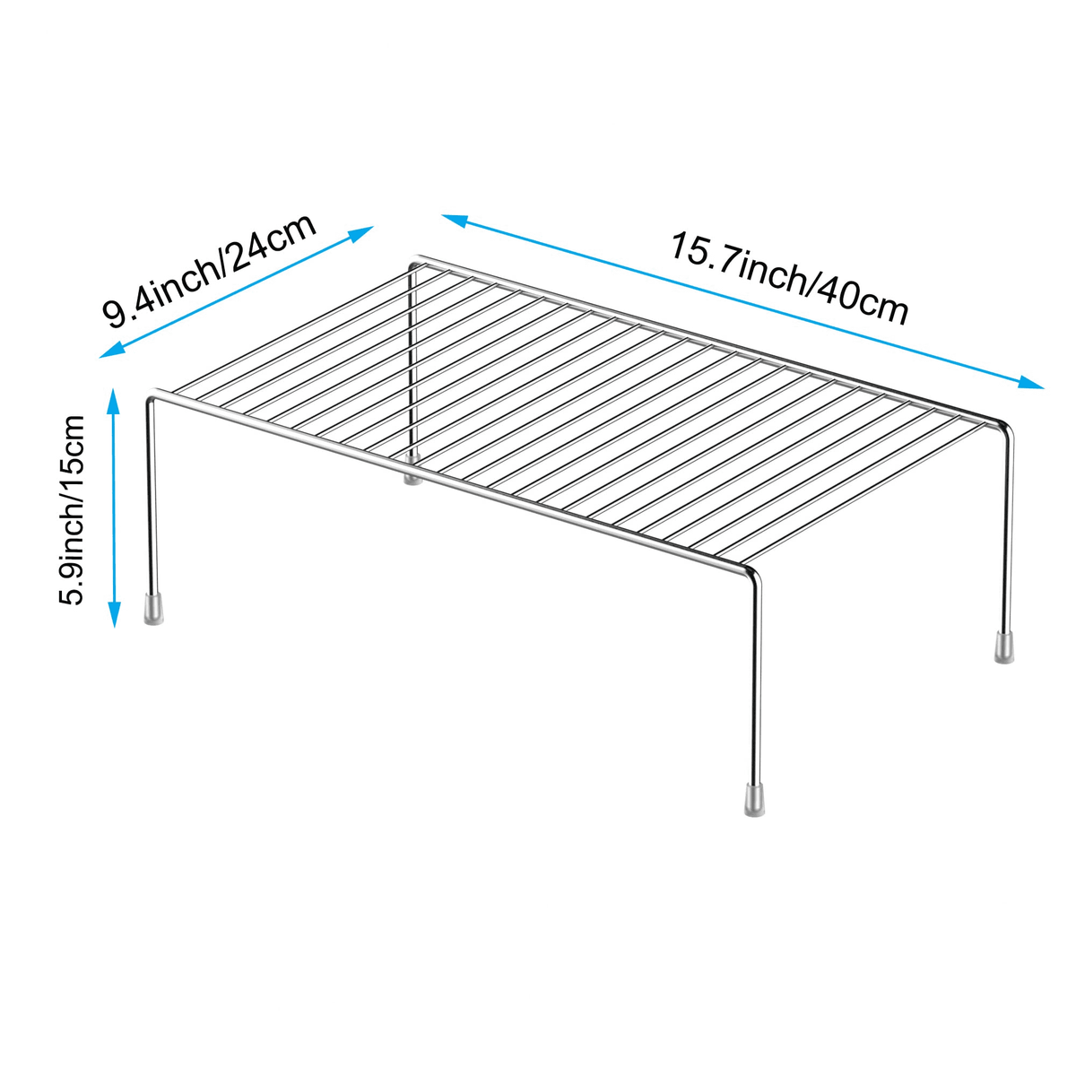 2 Pack Large (15.7 x 9.4 Inch) Freezer Cabinet Storage Shelf Rack, Rustproof Stainless Steel Kitchen Organizer Space ... - Image 6