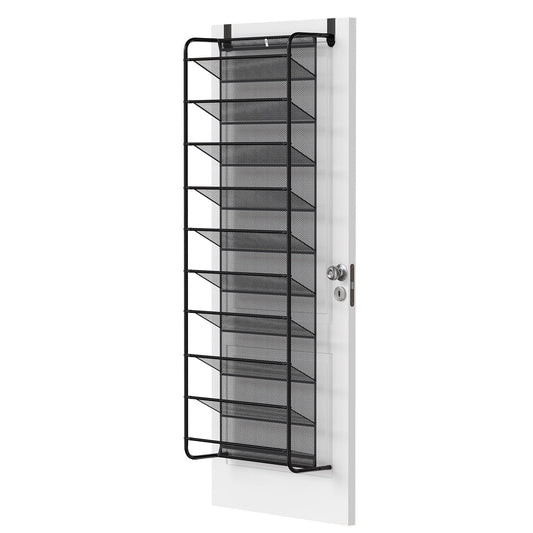 10-Tier over the Door Shoe Rack for 30 Pairs, Metal